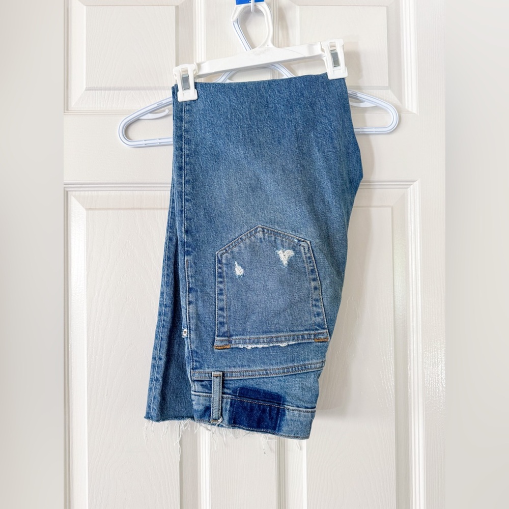 Abercrombie & Fitch Blue Medium Wash Cotton Denim Jeans Mid Rise, Size 27